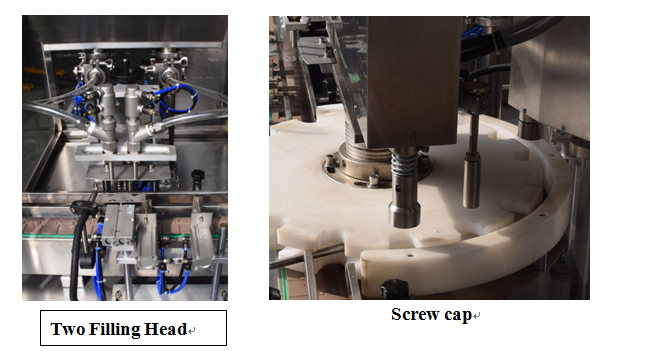 KPGX-1 almibarretan botila likidoak betetzeko eta kapsulatzeko makina drogetarako